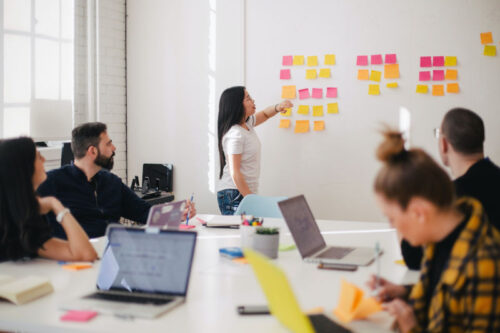 event planners preparing and event communication plan