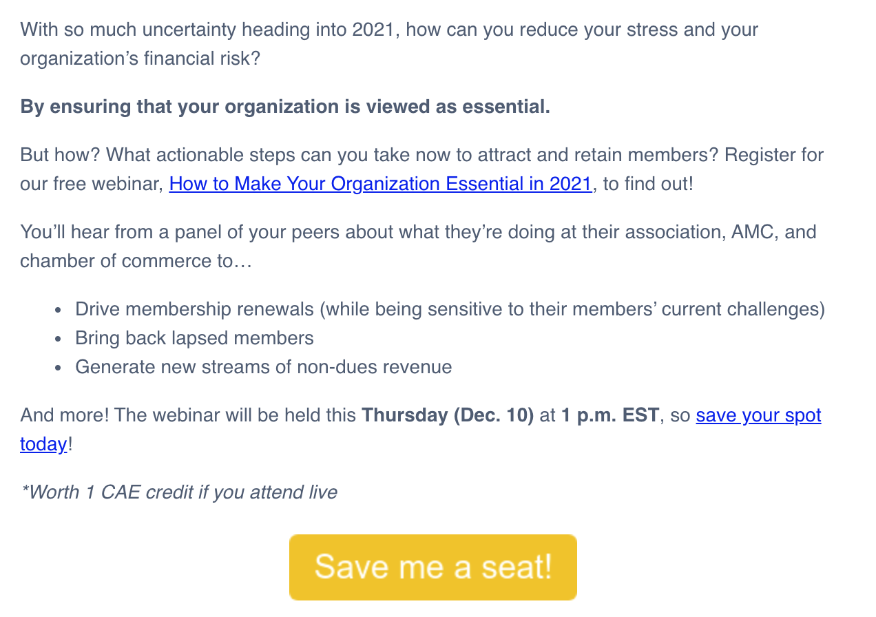 Strong CTA Example