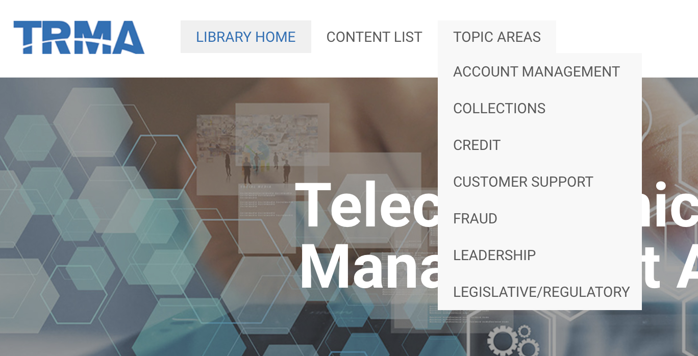 TRMA Menu Example