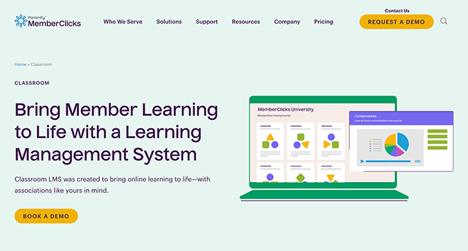 Classroom LMS by Momentive is our top recommended learning management software for engaging members and generating non-dues revenue.