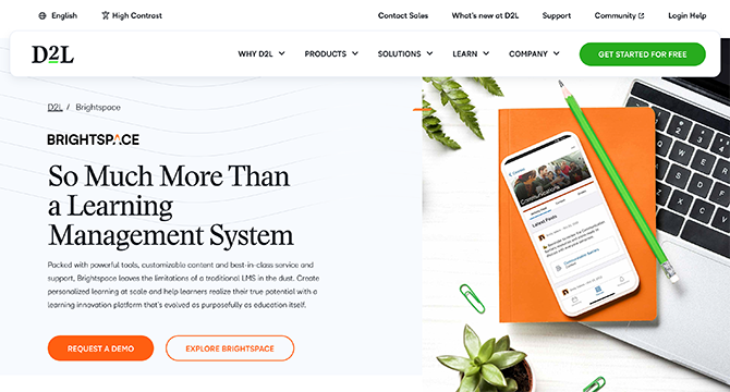 Brightspace is learning management software that supports a variety of learners, from those in higher education to association members.