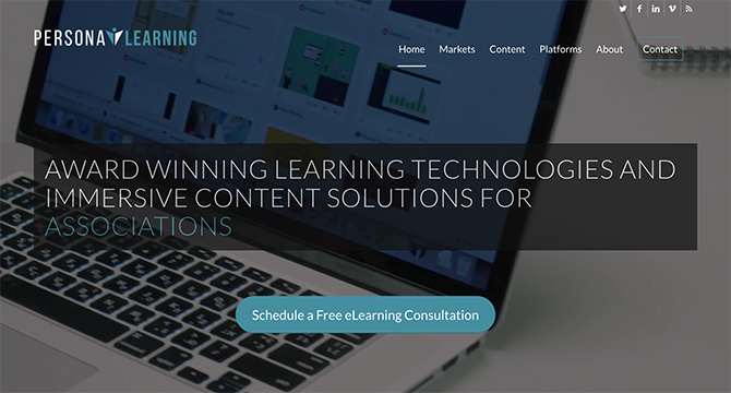 Persona offers learning management software tools to a variety of organizations with educational programs.